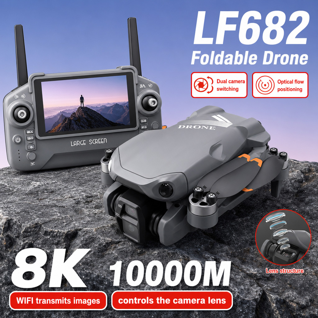 Drone Gps Mount - Luftbild-Drohne LF682 mit 8K HD Dual-Kameras,