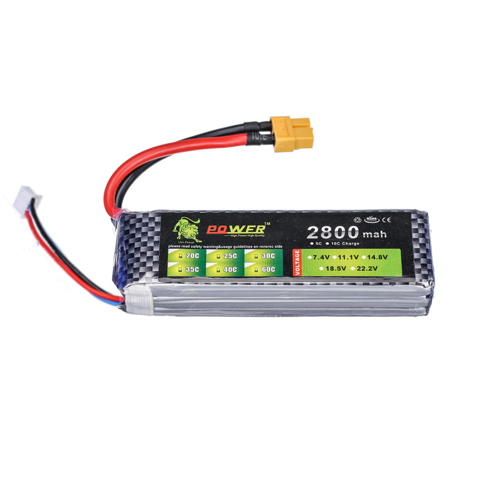 Lipo-Akku 2S 7,4V 2800mAh 40C  – Drone Battery Bewertung und Preis